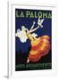 Spain - La Paloma - Anis Aguardiente Promotional Poster-Lantern Press-Framed Art Print