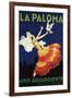 Spain - La Paloma - Anis Aguardiente Promotional Poster-Lantern Press-Framed Art Print