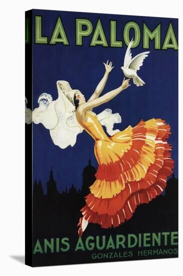 Spain - La Paloma - Anis Aguardiente Promotional Poster-Lantern Press-Stretched Canvas
