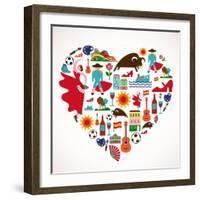 Spain Love-Marish-Framed Art Print