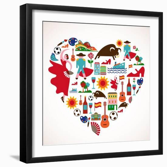 Spain Love-Marish-Framed Art Print