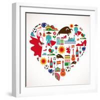 Spain Love-Marish-Framed Art Print