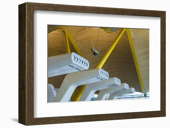 Spain, Madrid, Adolfo Suarez Madrid-Barajas Airport, International Terminal Architectural Detail-Walter Bibikow-Framed Photographic Print