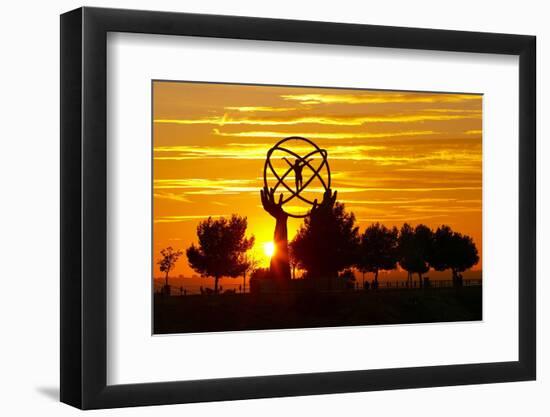 Spain, Madrid, Airport, Barajas, Viewpoint, Monument, Sunset-Chris Seba-Framed Photographic Print