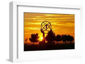 Spain, Madrid, Airport, Barajas, Viewpoint, Monument, Sunset-Chris Seba-Framed Photographic Print