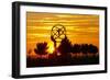 Spain, Madrid, Airport, Barajas, Viewpoint, Monument, Sunset-Chris Seba-Framed Photographic Print