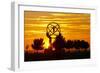 Spain, Madrid, Airport, Barajas, Viewpoint, Monument, Sunset-Chris Seba-Framed Photographic Print