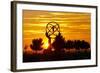 Spain, Madrid, Airport, Barajas, Viewpoint, Monument, Sunset-Chris Seba-Framed Photographic Print