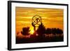 Spain, Madrid, Airport, Barajas, Viewpoint, Monument, Sunset-Chris Seba-Framed Photographic Print