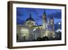 Spain, Madrid, Cathedral Nuestra Senora De Alpudena, Twilight-Chris Seba-Framed Premium Photographic Print