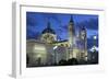 Spain, Madrid, Cathedral Nuestra Senora De Alpudena, Twilight-Chris Seba-Framed Premium Photographic Print