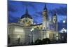Spain, Madrid, Cathedral Nuestra Senora De Alpudena, Twilight-Chris Seba-Mounted Premium Photographic Print