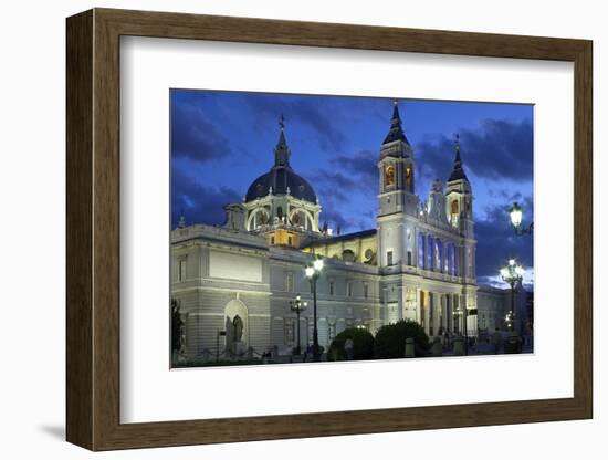 Spain, Madrid, Cathedral Nuestra Senora De Alpudena, Twilight-Chris Seba-Framed Photographic Print