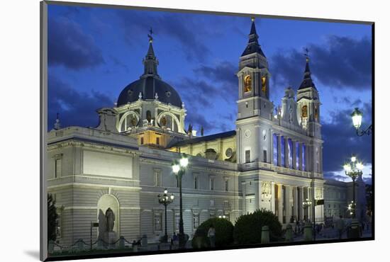 Spain, Madrid, Cathedral Nuestra Senora De Alpudena, Twilight-Chris Seba-Mounted Photographic Print