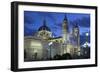 Spain, Madrid, Cathedral Nuestra Senora De Alpudena, Twilight-Chris Seba-Framed Photographic Print