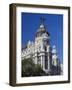 Spain, Madrid, Centro Area, Metropolitan Building-Walter Bibikow-Framed Photographic Print