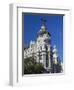 Spain, Madrid, Centro Area, Metropolitan Building-Walter Bibikow-Framed Premium Photographic Print