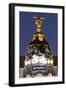 Spain, Madrid, Grain Via, Metropolis-Haus, Detail, Twilight-Chris Seba-Framed Photographic Print