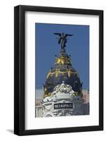Spain, Madrid, Grain Via, Metropolis-Haus, Detail-Chris Seba-Framed Photographic Print