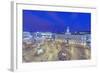 Spain, Madrid, Looking Down on Puerta Del Sol at Twilight-Rob Tilley-Framed Photographic Print