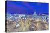 Spain, Madrid, Looking Down on Puerta Del Sol at Twilight-Rob Tilley-Stretched Canvas