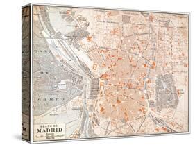 Spain: Madrid Map, C1920-null-Stretched Canvas