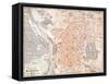 Spain: Madrid Map, C1920-null-Framed Stretched Canvas