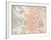 Spain: Madrid Map, C1920-null-Framed Giclee Print