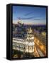 Spain, Madrid, Metropolis Building and Gran Via-Michele Falzone-Framed Stretched Canvas