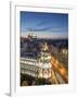 Spain, Madrid, Metropolis Building and Gran Via-Michele Falzone-Framed Photographic Print