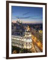 Spain, Madrid, Metropolis Building and Gran Via-Michele Falzone-Framed Photographic Print