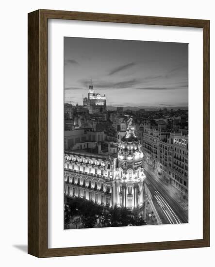 Spain, Madrid, Metropolis Building and Gran Via-Michele Falzone-Framed Photographic Print