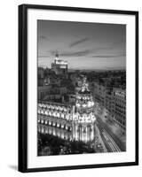 Spain, Madrid, Metropolis Building and Gran Via-Michele Falzone-Framed Photographic Print