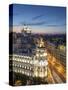 Spain, Madrid, Metropolis Building and Gran Via-Michele Falzone-Stretched Canvas
