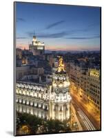 Spain, Madrid, Metropolis Building and Gran Via-Michele Falzone-Mounted Photographic Print