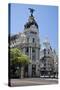 Spain, Madrid. Metropolis building on Grand Via.-Julie Eggers-Stretched Canvas