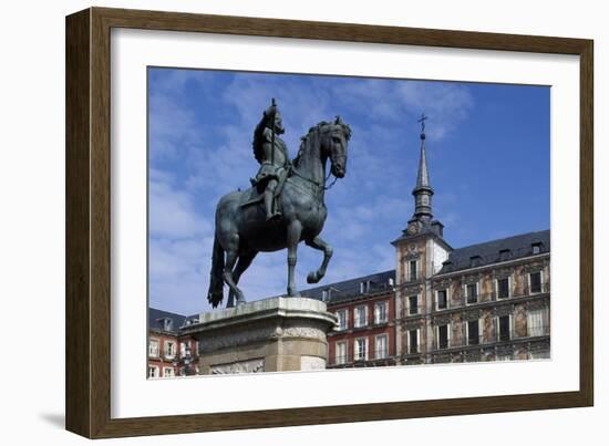 Spain, Madrid, Plaza Mayor, Equestrian Statue of Philip Iii, 1616-Pietro Tacca-Framed Giclee Print