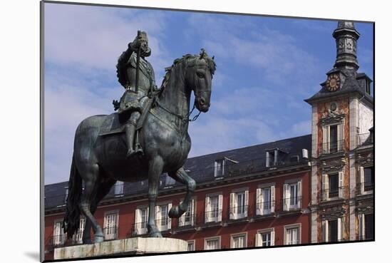 Spain, Madrid, Plaza Mayor, Equestrian Statue of Philip Iii, 1616-Pietro Tacca-Mounted Giclee Print