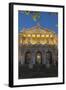 Spain, Madrid, State Archive, National-Library, Illuminates, Outside, Twilight-Chris Seba-Framed Photographic Print