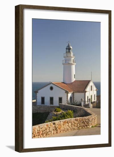 Spain, Majorca, Far De Capdepera, Lighthouse, Stone Wall-Rainer Mirau-Framed Photographic Print