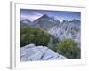 Spain, Majorca, Serra De Tramuntana, Puig Major, Puig De Ses Vinyes, Col De Cals Reis, Rock, Shrubs-Rainer Mirau-Framed Photographic Print