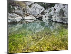 Spain, Majorca, Serra De Tramuntana, Sat. Calobra, Torrent De Par Ice, Water Water Basin, Algae-Rainer Mirau-Mounted Photographic Print