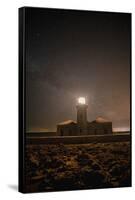 Spain, Menorca. Milky Way over the lighthouse.-Hollice Looney-Framed Stretched Canvas