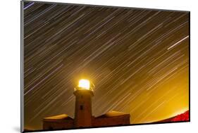 Spain, Menorca, Punta Nati, star trails.-Hollice Looney-Mounted Photographic Print