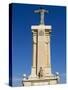 Spain, Menorca; Statue of Christ at Monte Toro, the Highest Point on the Island-John Warburton-lee-Stretched Canvas