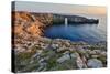 Spain, Menorca. Sunset at Pont d'En Gil (natural arch).-Hollice Looney-Stretched Canvas