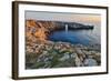 Spain, Menorca. Sunset at Pont d'En Gil (natural arch).-Hollice Looney-Framed Photographic Print