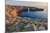 Spain, Menorca. Sunset at Pont d'En Gil (natural arch).-Hollice Looney-Mounted Photographic Print