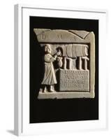 Spain, Merida, Bas-Relief Depicting a Tavern Scene-null-Framed Giclee Print