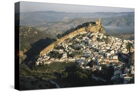 Spain, Montefrio, Andalusia, Aerial Town and Church-David Barnes-Stretched Canvas